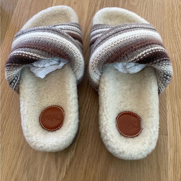 Authentic Chloe multi brown wavy slides Size 8 - Picture 3 of 8